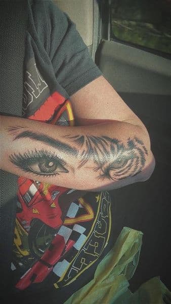 Black & Grey + Realism eye tattoo on Forearm by TyDidThatInkkk on TattMe