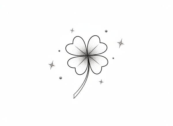 Dot-work + Black-work clover tattoo by KUSTOM_INK_TATTOOS on TattMe