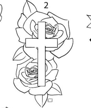 Line-work + Illustrative cross tattoo by KUSTOM_INK_TATTOOS on TattMe