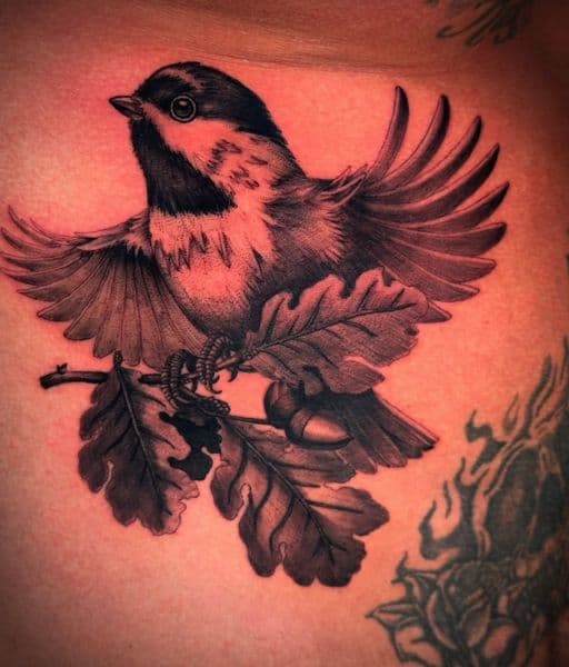 Black & Grey + Realism bird tattoo on Upper Back by pauljacktattoo on TattMe