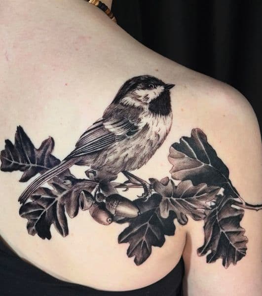 Black & Grey + Realism bird tattoo on Shoulder Blade by pauljacktattoo on TattMe