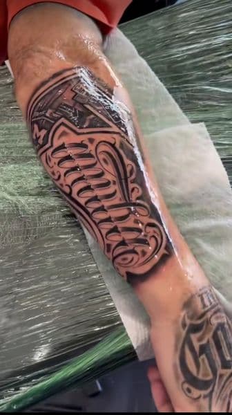 Black & Grey + Lettering lettering tattoo on Forearm by reservoir_tattoo_studio_ on TattMe