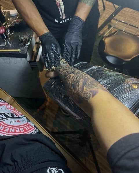 Japanese + Black & Grey dragon tattoo on Forearm by Kimm_Tatts_and_extentions on TattMe