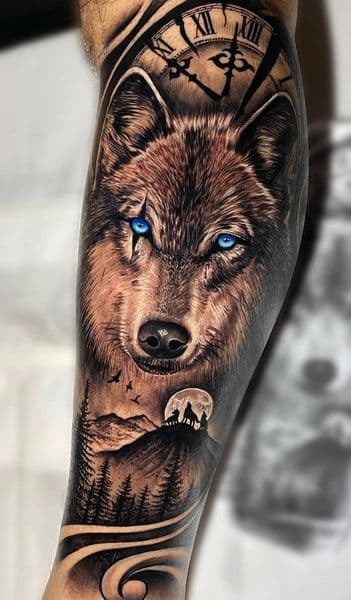 Realism + Black & Grey wolf tattoo on Forearm by Stephanie_brain_tatts_ on TattMe