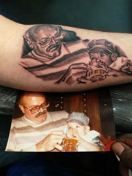 Realism + Black & Grey portrait tattoo on Upper Arm by Gcreationart1 on TattMe