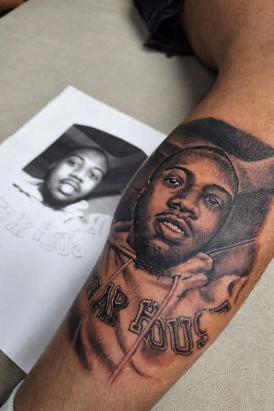 Realism + Black & Grey portrait tattoo on Forearm by Gcreationart1 on TattMe