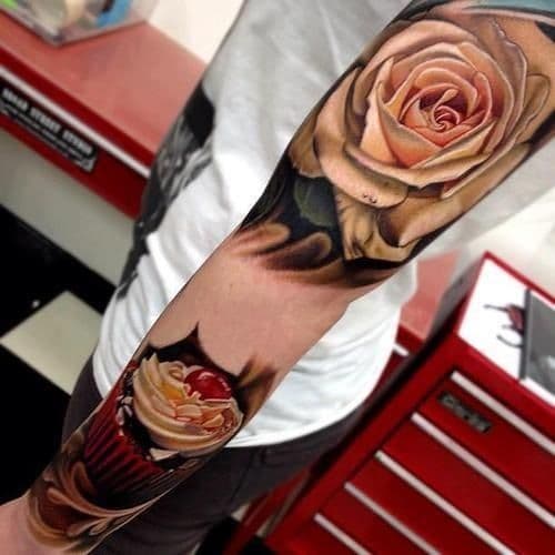 Realism + Color rose tattoo on Forearm by Nikki_hurtado_ on TattMe
