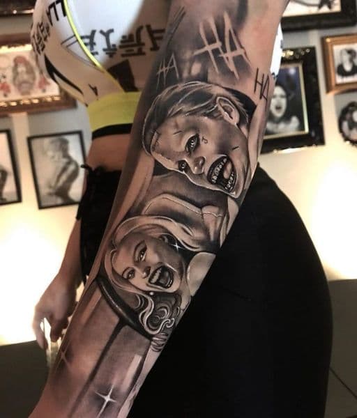 Black & Grey + Realism joker tattoo on Forearm by Nikki_hurtado_ on TattMe