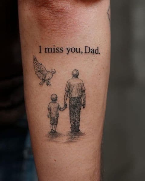 Black & Grey + Fine Line man tattoo on Forearm by emily_madison on TattMe