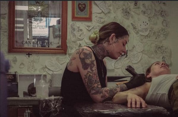 Black-work + Line-work tattooing tattoo on Chest by Jessica_ on TattMe
