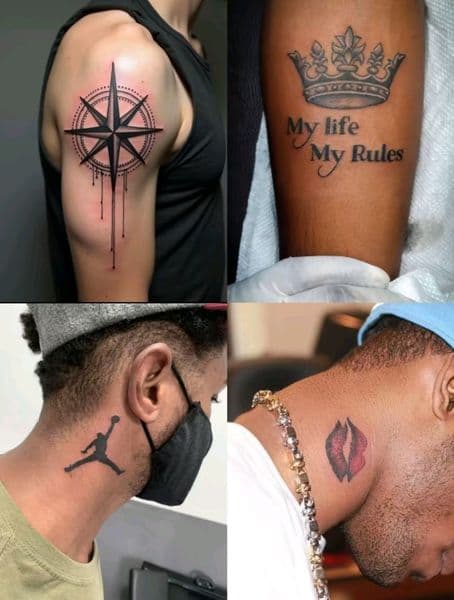 Black-work + Geometric compass tattoo by bruce_mills on TattMe