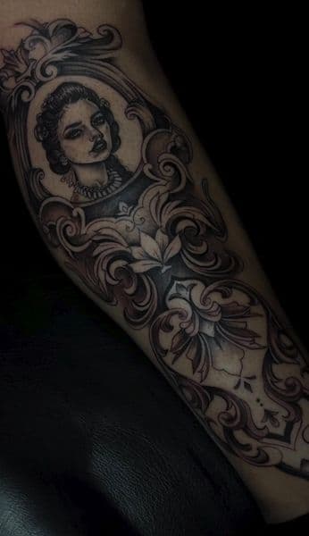 Black & Grey + Illustrative woman tattoo on Forearm by trendellatattoos on TattMe