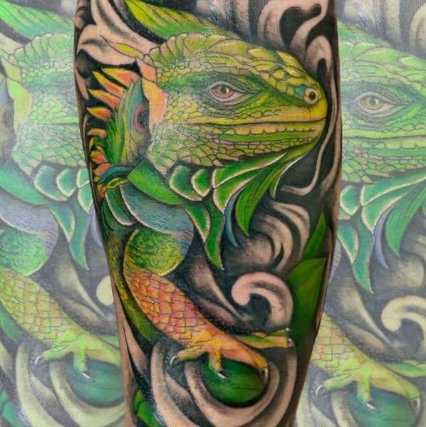 Realism + Color iguana tattoo on Forearm by trendellatattoos on TattMe