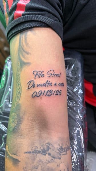 Lettering + Script lettering tattoo on Forearm by Logii_Tattoo on TattMe