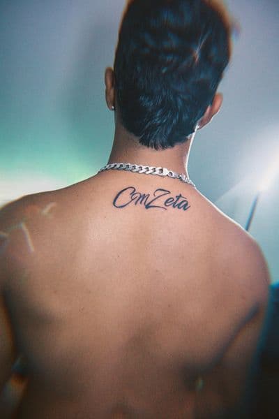 Script + Lettering text tattoo on Neck (Back) by Logii_Tattoo on TattMe