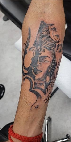 Black & Grey + Illustrative shiva tattoo on Forearm by n3xtlvltatt on TattMe