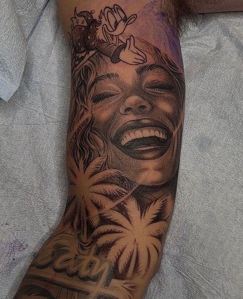 Realism + Black & Grey woman tattoo on Forearm by Sydd_Tattoo_studio_ on TattMe