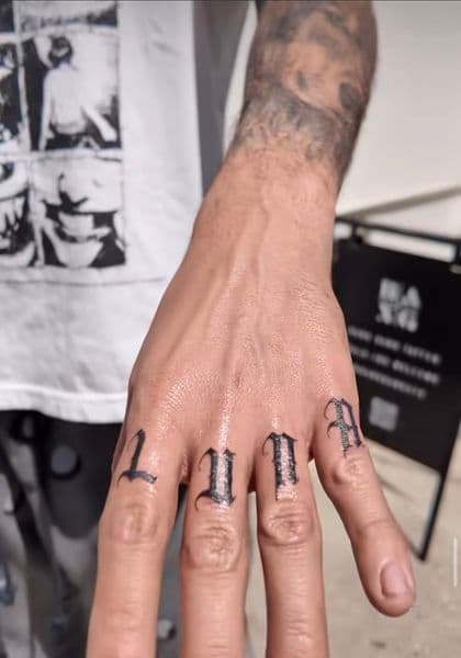 Lettering + Script lupa tattoo on Fingers by Bang_Bang_Tattoo on TattMe