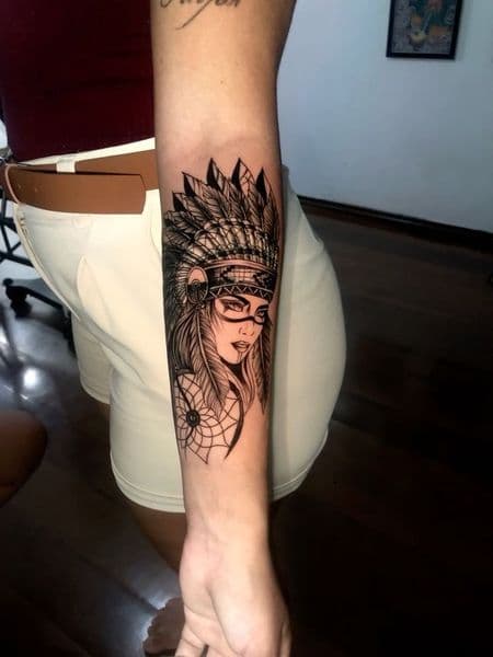 Black & Grey + Illustrative woman tattoo on Forearm by daniel-silva-tatts on TattMe