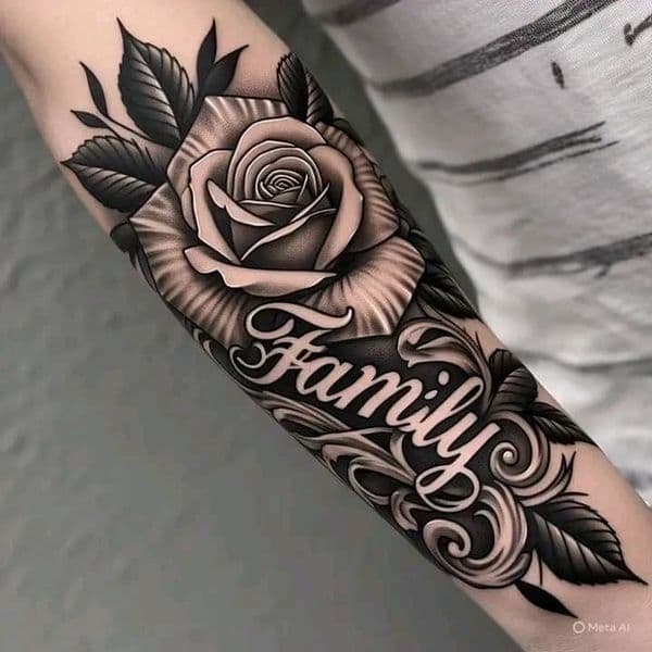 Black & Grey + Realism rose tattoo on Forearm by daniel-silva-tatts on TattMe