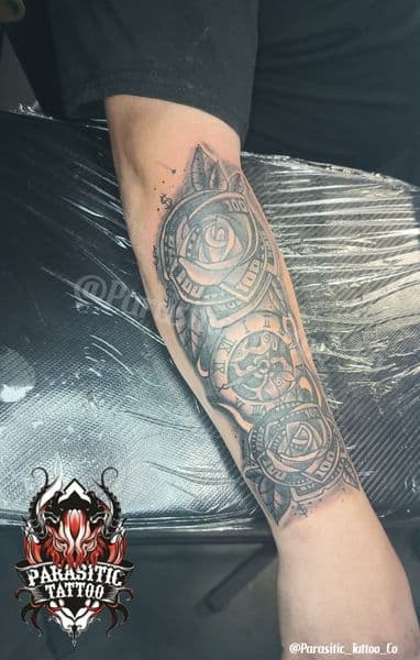 Black & Grey + Illustrative roses tattoo on Forearm by Parasitic_Tattoo_Co. on TattMe