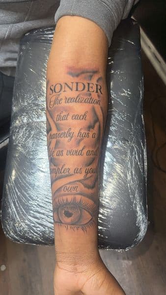 Lettering + Script lettering tattoo on Forearm by the_goat_images_ on TattMe