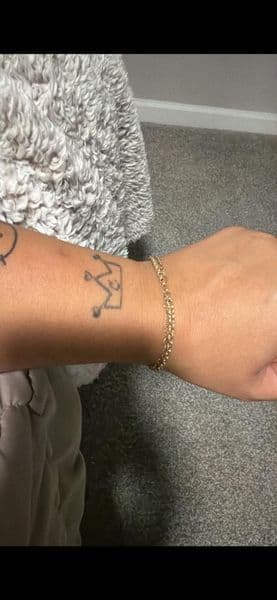 Line-work + Minimalist crown tattoo on Wrist by the_goat_images_ on TattMe