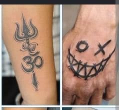 Black-work + Illustrative trishul tattoo by Romeo_Lacoste_ on TattMe