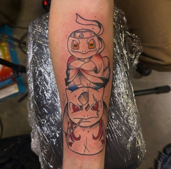 Anime + Pop Culture squirtle tattoo on Forearm by jahnovatattoo on TattMe