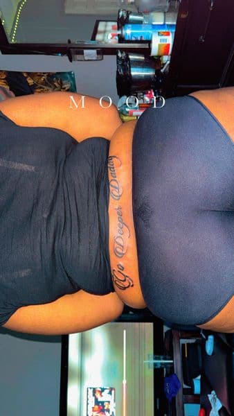 Lettering + Script lettering tattoo on Lower Back by _hoatatted.me on TattMe