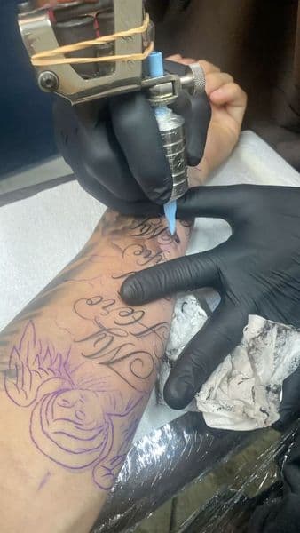 Lettering + Script script tattoo on Forearm by 8balltattoo on TattMe