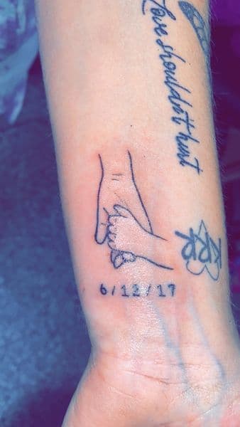 Fine Line + Minimalist hands tattoo on Forearm by Dcmbrs_finest on TattMe