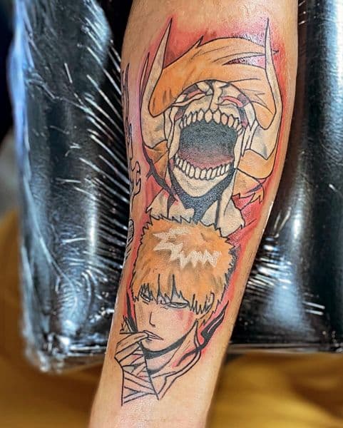 Anime + Color anime character tattoo on Forearm by Dcmbrs_finest on TattMe