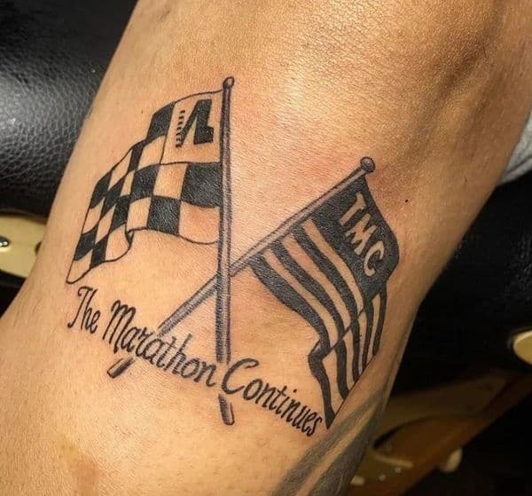 Black & Grey + Illustrative flags tattoo on Forearm by Dcmbrs_finest on TattMe