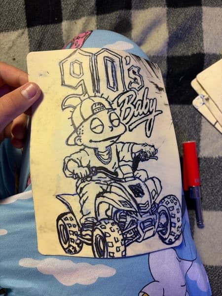 Cartoon + Pop Culture tommy pickles tattoo by big_pimp_brayden on TattMe