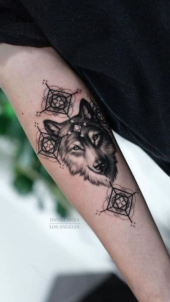 Black & Grey + Realism wolf tattoo on Forearm by Daniel_Slime_Tattoo on TattMe