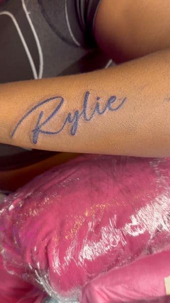 Lettering + Script name tattoo on Forearm by InkedByJayy on TattMe