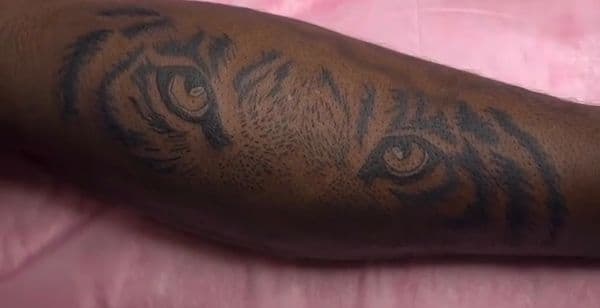Black & Grey + Realism tiger tattoo on Forearm by InkedByJayy on TattMe