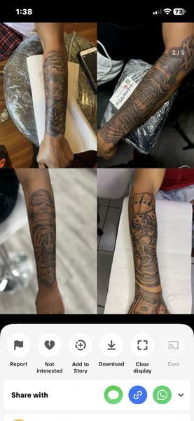 Black & Grey + Realism tiger tattoo on Forearm by vontattoos on TattMe